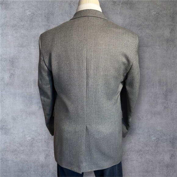 Jos. A. Bank Men's 43R Gray Wool Blazer Sport Coat Two Button Casual Suit Jacket - Picture 4 of 16